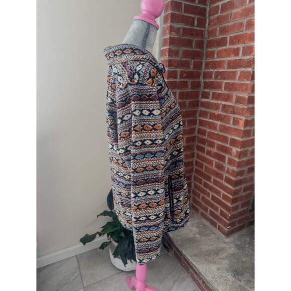 PACSUN Southwestern Aztec Fleece 1/4 Zip Jacket Coat Men's M - Picture 3 of 5